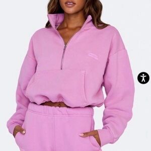 SET Active Pink Half-Zip Sweatshirt